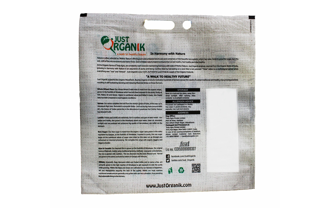 Just Organik White Basmati Rice    Pack  5 kilogram